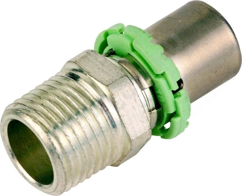 GZ press connector MultiSkin brass/galvanized 32x1