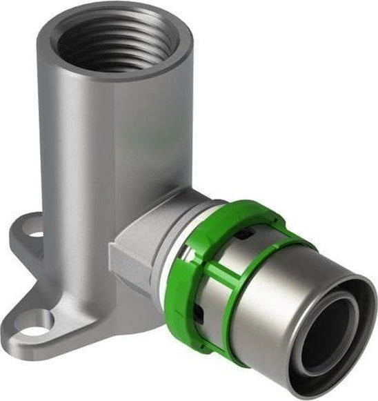 GW pressed wall elbow MultiSkin brass/galvanized