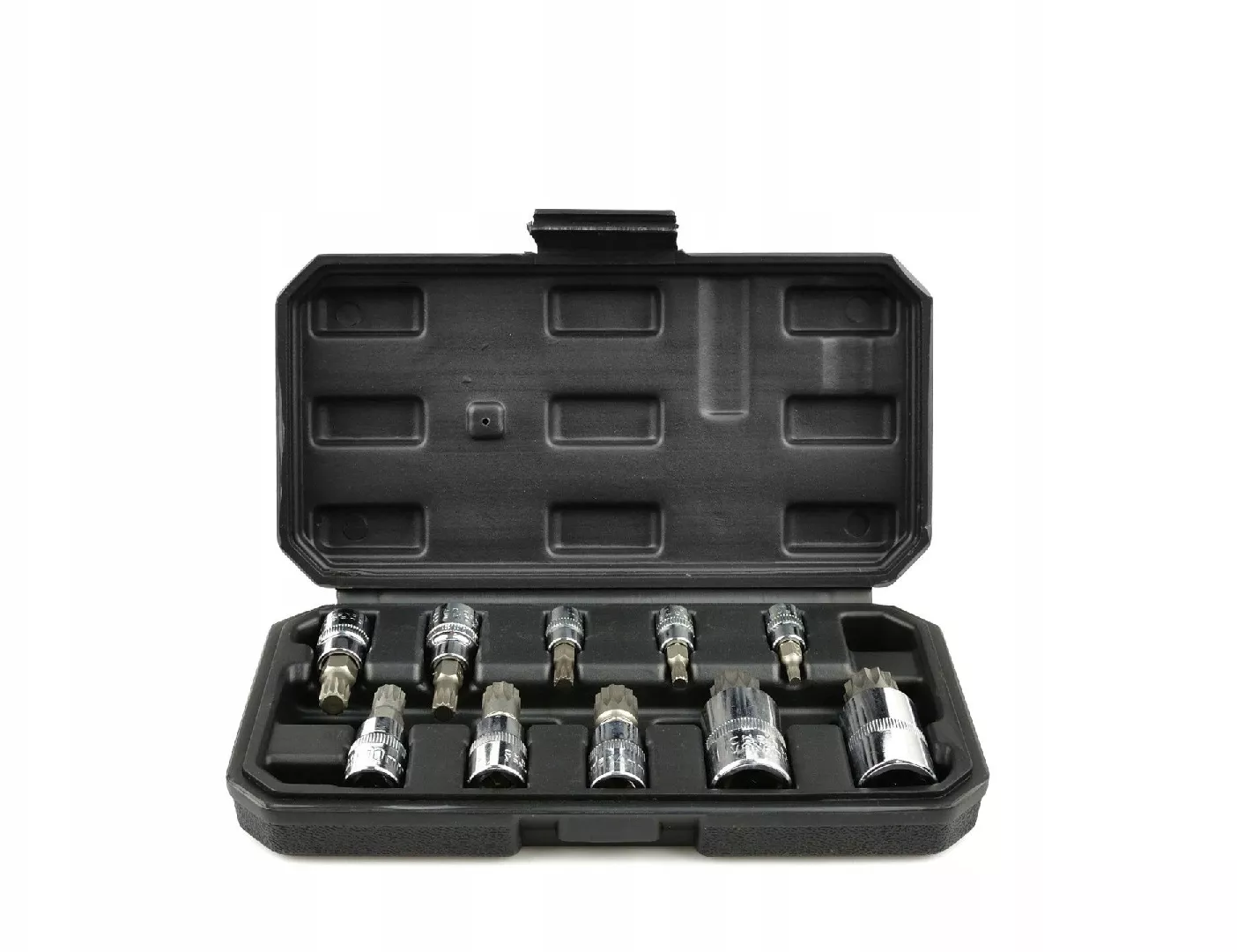 Spline socket set 1/4 3/8 1/2