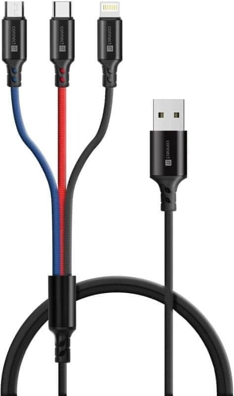 CONNECT IT Magnetický kabel PowerLink 3v1
