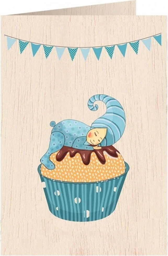 Wooden card C6 + envelope Birth