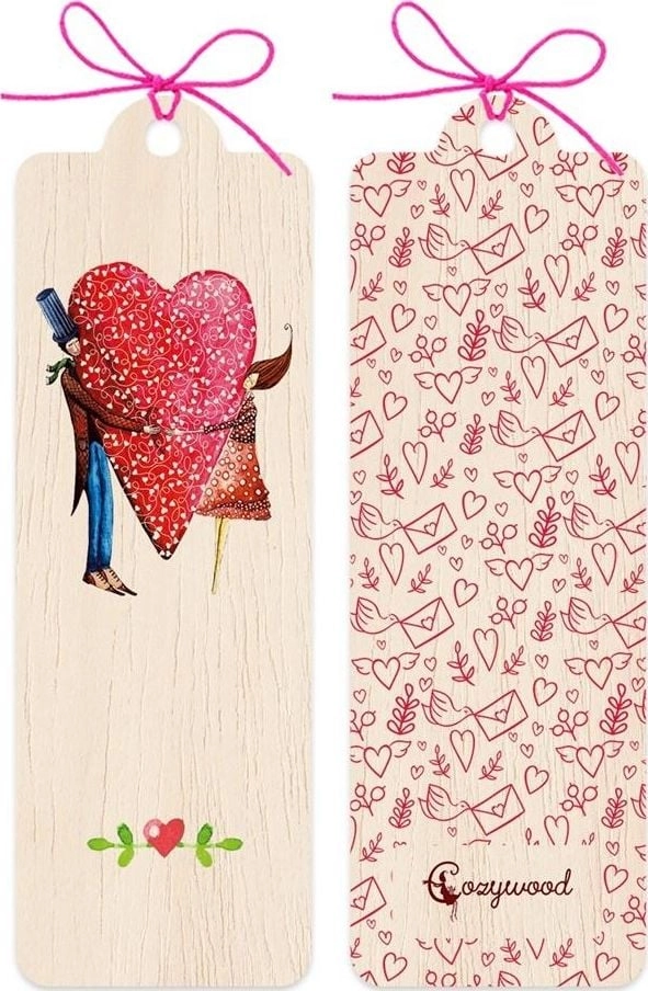 Wooden bookmark Pair of hearts 348973