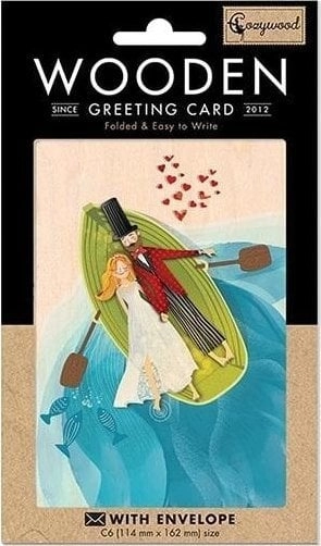 Wooden card C6 + envelope Wedding