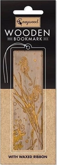 Wooden bookmark  gold  Seahorses 554233 4779034727332