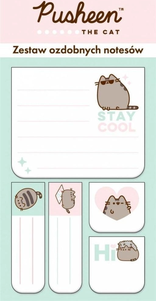 Set of 5 Pusheen decorative notebooks