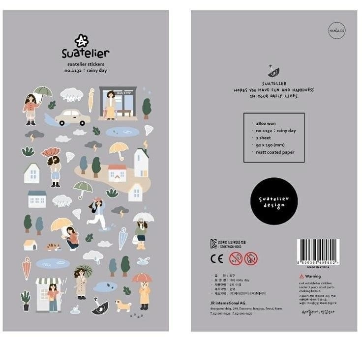 Rainy day decorative stickers 14948368 8809395495802
