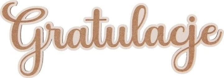 Wooden inscription - Congratulations  5 pieces