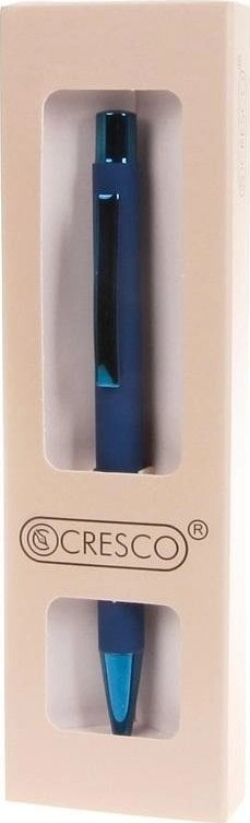 City blue ballpoint pen in a