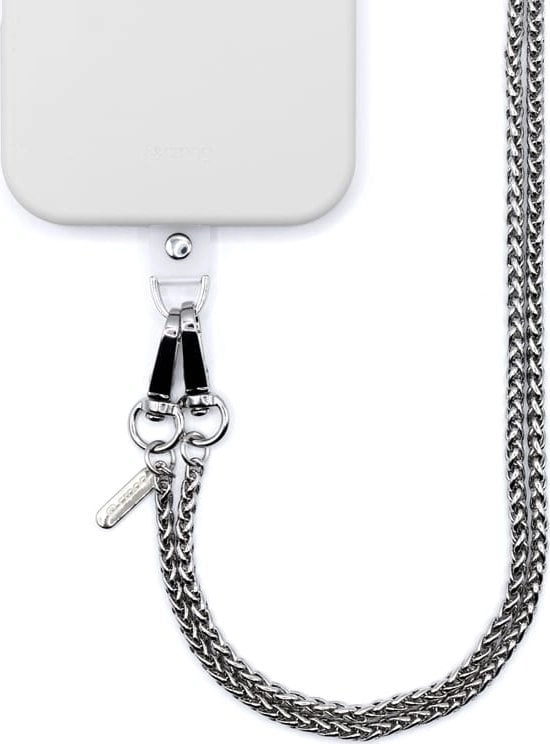 Crong Phone Crossbody - silver phone
