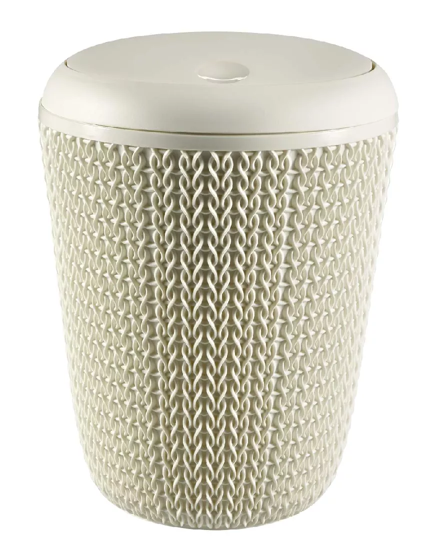Curver tilting waste bin 6L cream
