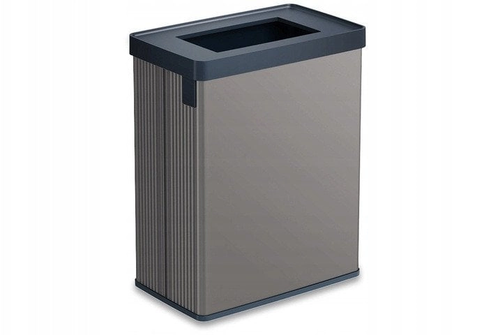 Waste container rectangular metallic Verto Recycle