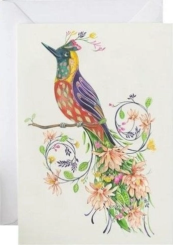 A162 B6 card + envelope Bird