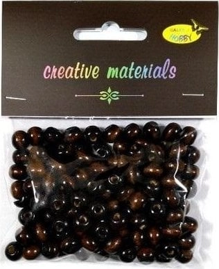 Wooden beads  dark brown  9mm  approx