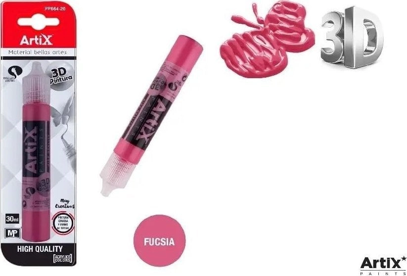 3D fuchsia structural paint 30ml 8435464134381