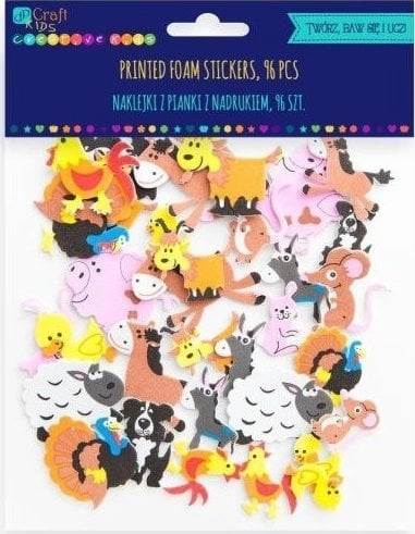 Foam stickers with farm print  96