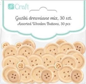 Natural wooden buttons 30 pcs AK683DLP