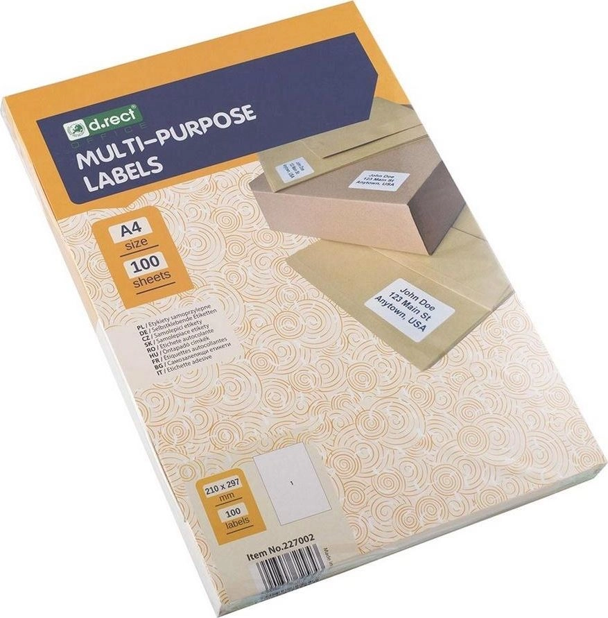 D.Rect Self-adhesive label A4/100 sheets