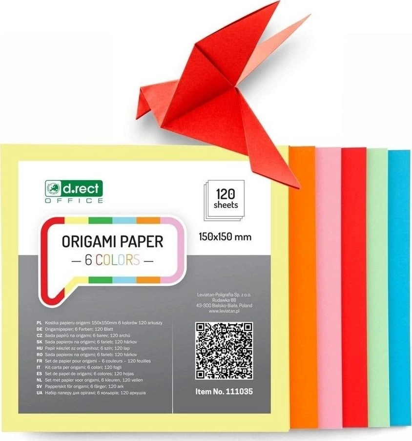 Origami cube 150x150mm 6 colors 120