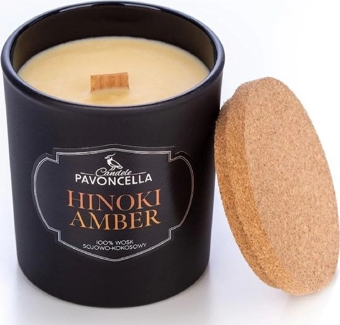 Hinoki Amber soy candle  black  135g