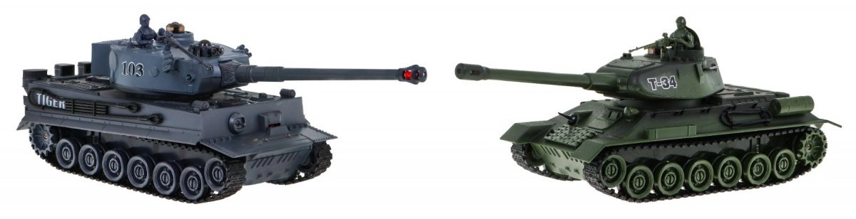 Remotely controlled 2 T-34 vs Tiger