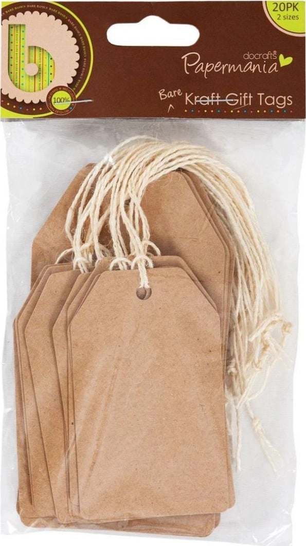 Papermania kraft gift tags 20 pcs