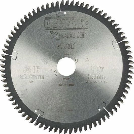 Zāģripa DeWalt 216mmx30mm 80T BD-DT4286 DT4286