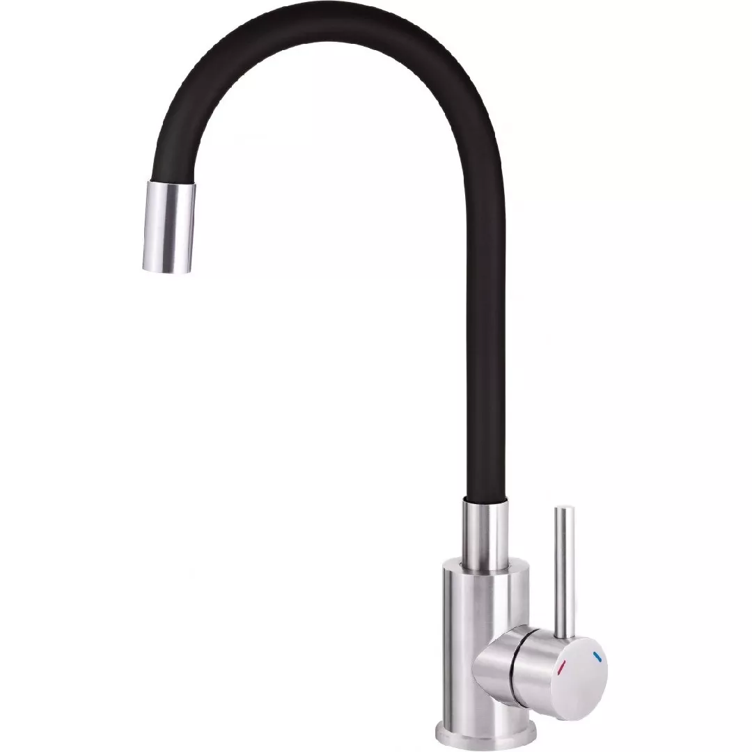 Deante Luno standing kitchen faucet black