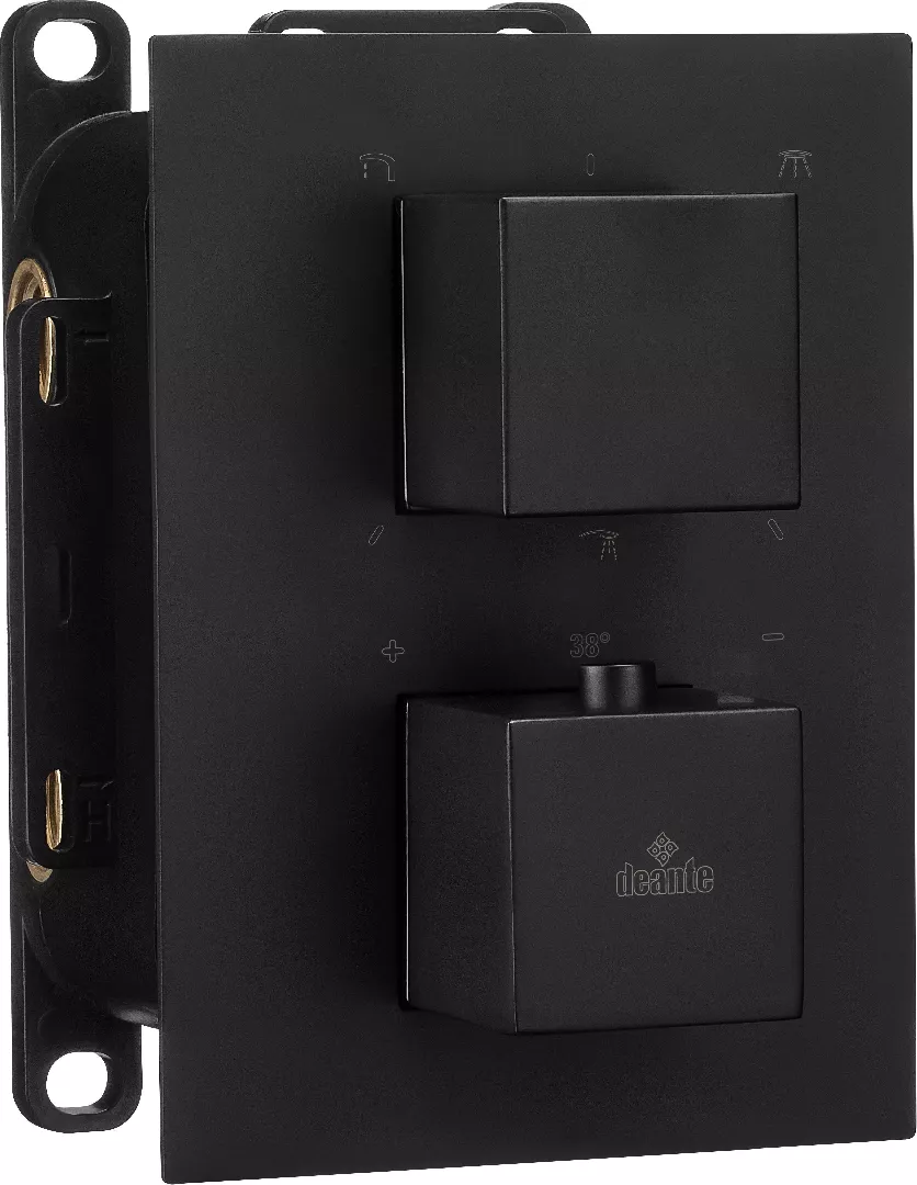 Deante COMPONENTS FOR SQUARE NERO THERMOSTATIC