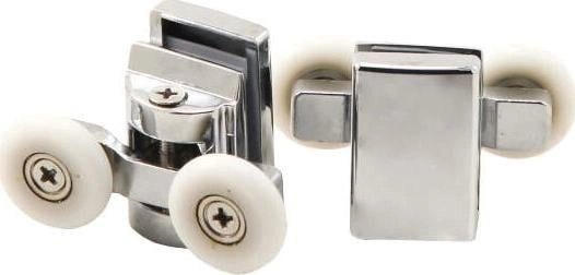 Upper double rollers for glass panes