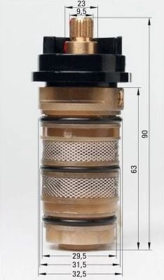 Deante thermostatic head for shower panels