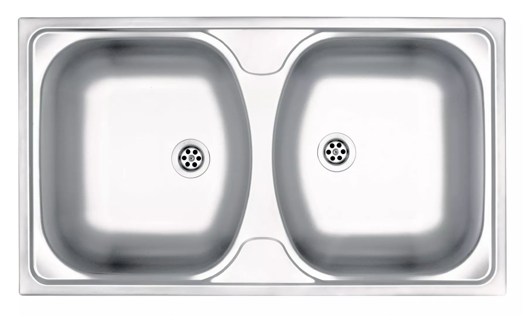 Deante 2-bowl TECHNO sink without drainer
