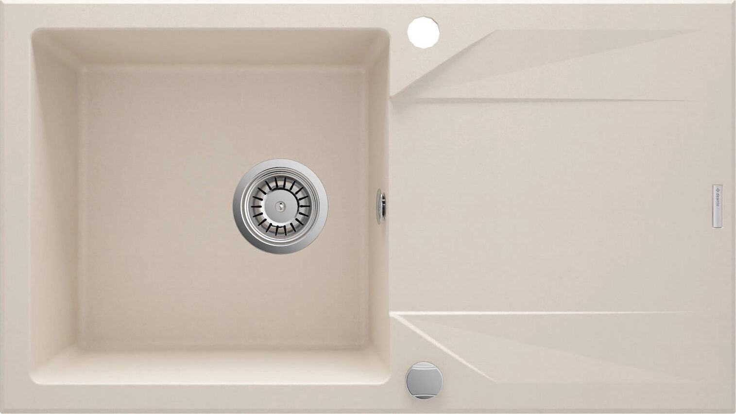 Deante Evora 1-bowl sink with drainer