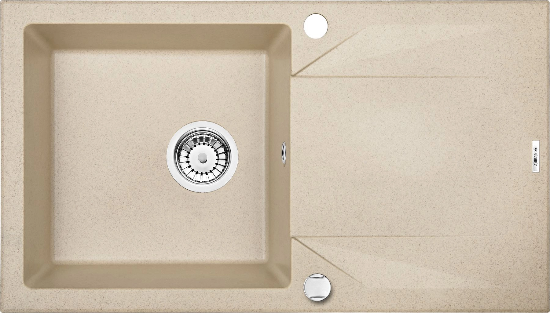 Deante 1-bowl sink with drainer Evora