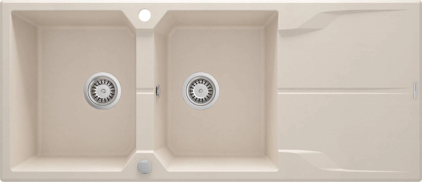 Deante Andante 2-bowl granite sink with