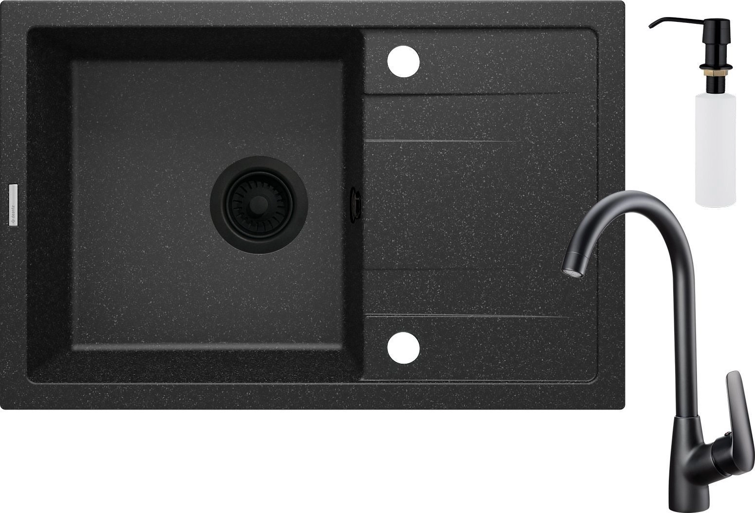 Deante granite sink with 1-bowl tap