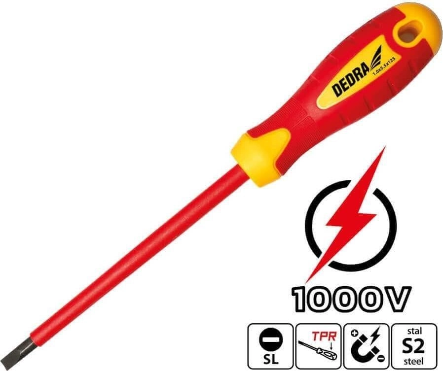 Dedra Wkrętak izolowany płaski 3x100mm 06B002