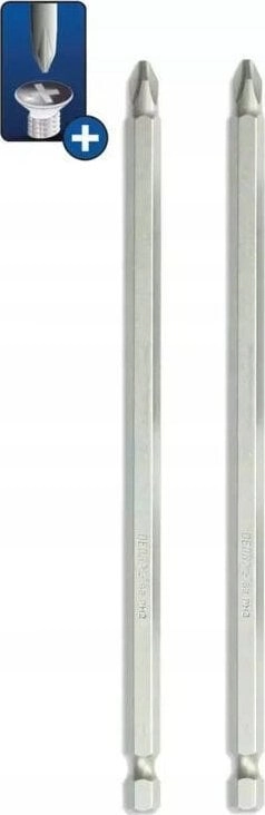 Dedra Końcówki wkrętakowe PH2x155mm 2szt blister