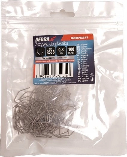 Dedra Zszywki do plastiku typ RS38