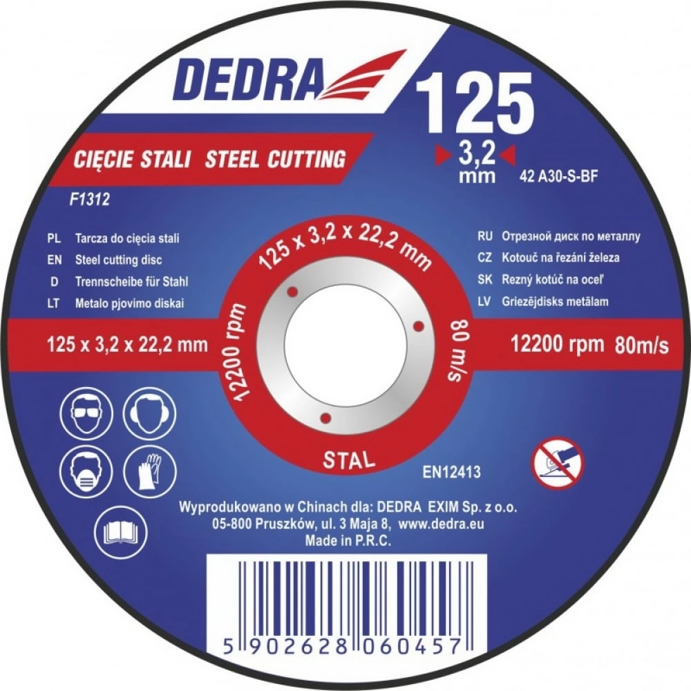 Dedra Tarcza 115x1 0x22 2mm do