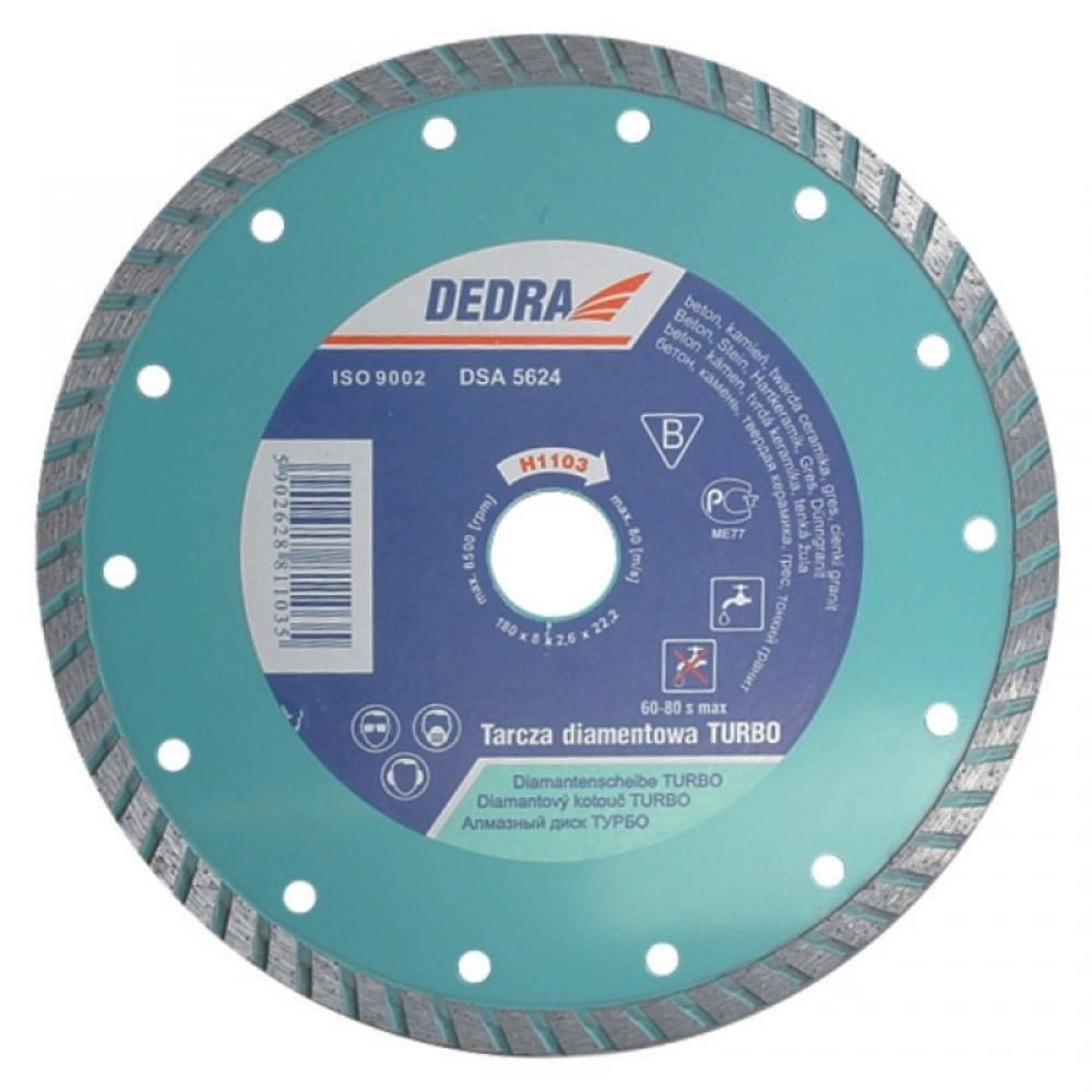 Dedra Tarcza diamentowa turbo do cięcia