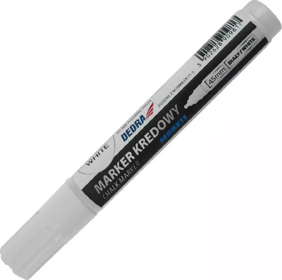 Dedra Marker kredowy biały 12szt w