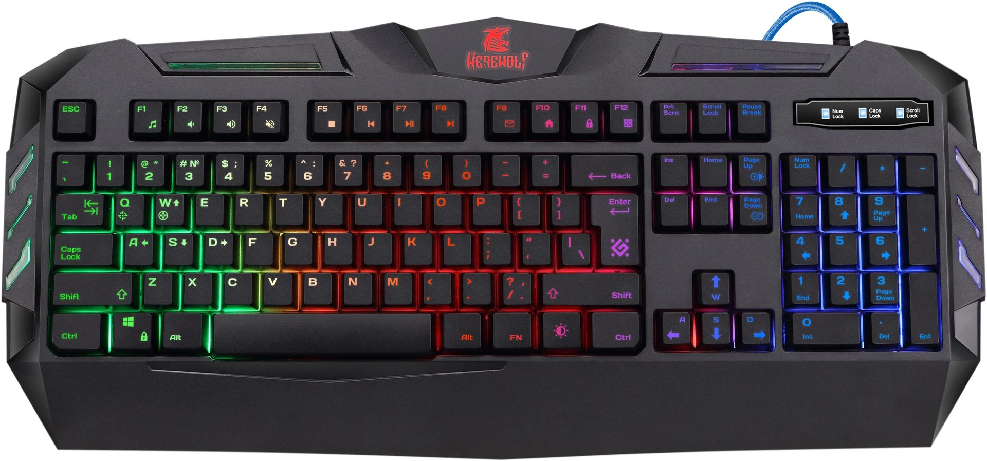 Gaming Keyboard membrane wired DEFENDER WEREWOLF