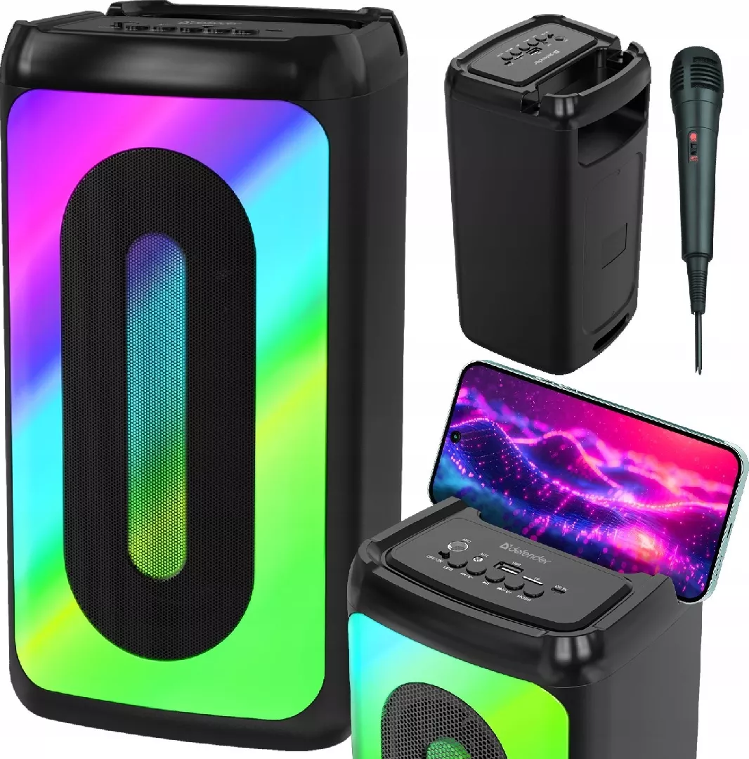 Speaker Defender CONCERTO Bluetooth 20W MP3/FM/SD/USB/AUX/TWS/LED/MIC