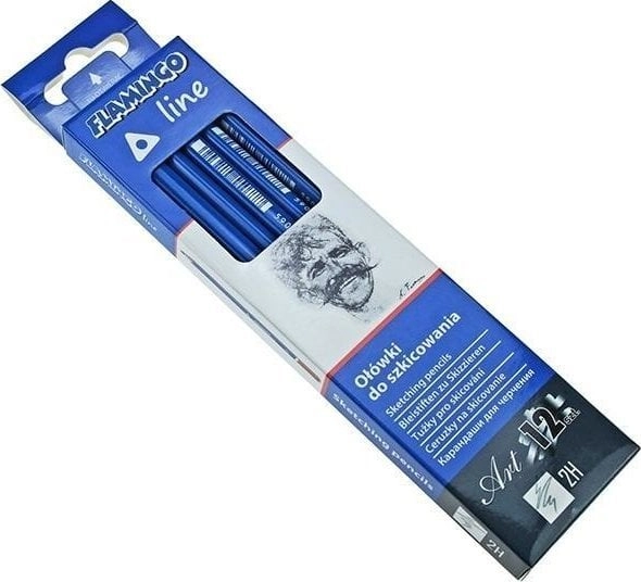 Triangular sketching pencils 2H 12 pcs