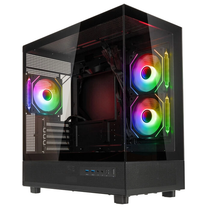 GSI SmartAssembly ARGB Glass Micro-ATX Case