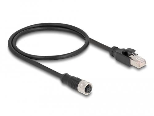 Delock M12 adapter cable D-coded 4