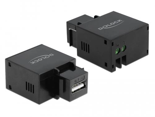 Keystone module with USB Type-A charging
