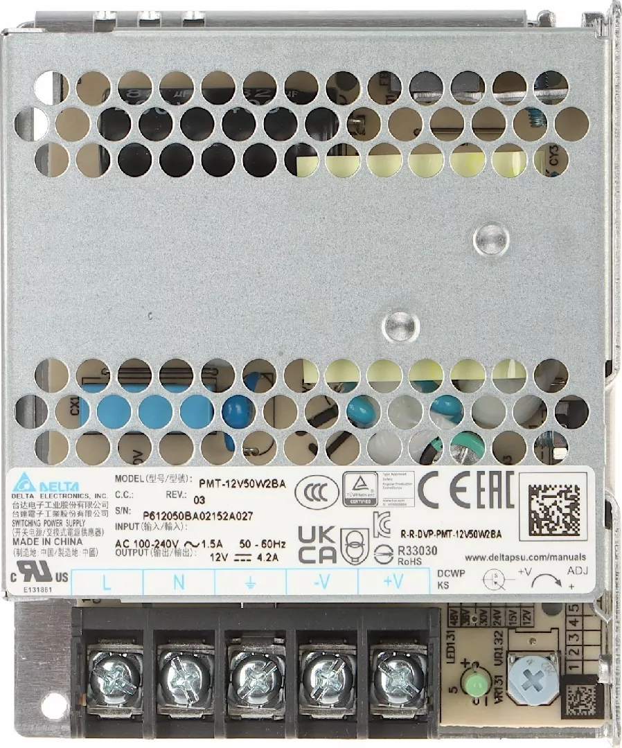 Delta ZASILACZ IMPULSOWY PMT-12V50W2BA Delta Electronics