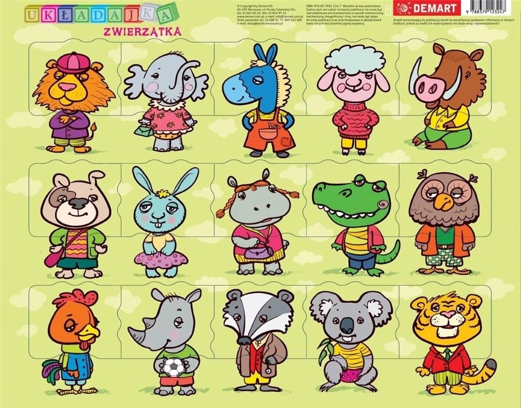 Demart Frame puzzle - Animals 369167