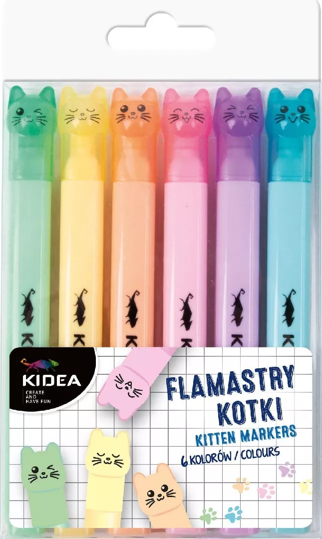 Markers 6 colors KIDEA cats 14423810
